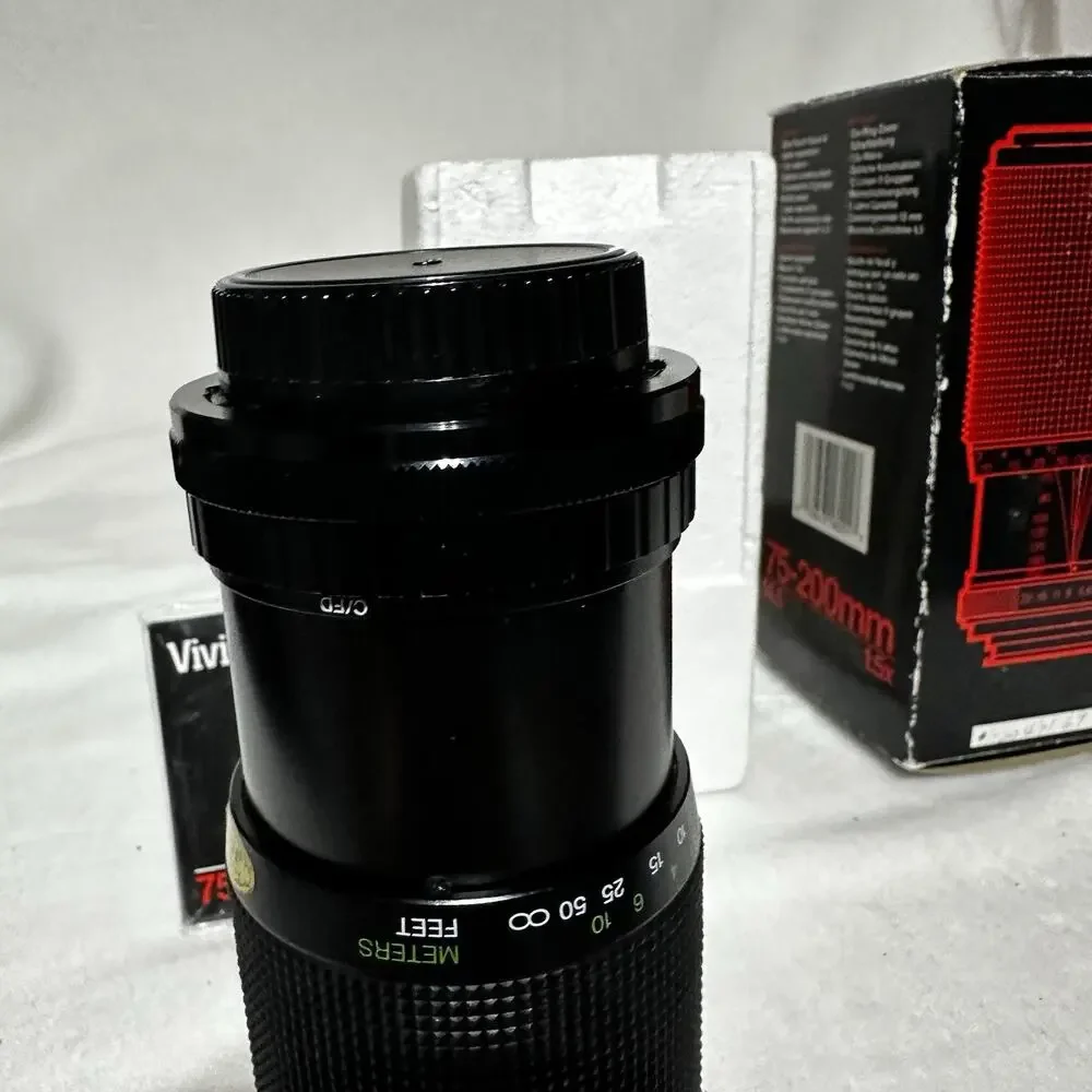 Vivitar MC 75-200mm F4.5 Mount MACRO 1:5X Zoom Lens For Canon